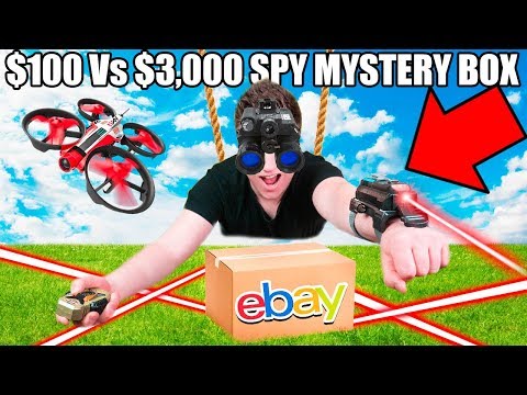 $100 Vs $10,000 SPY GADGETS EBAY MYSTERY BOX 📦⁉️ Night Vision Googles, Drones, Toys  & More!