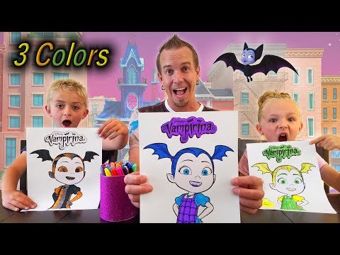 Alexa Chooses My Colors! 3 Marker Vampirina Halloween Challenge!