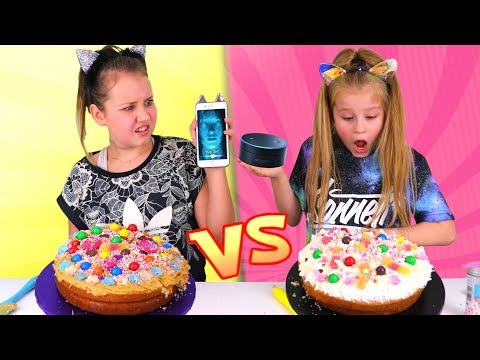 SIRI vs ALEXA CHOOSE MY CAKE INGREDIENTS CHALLENGE!!!
