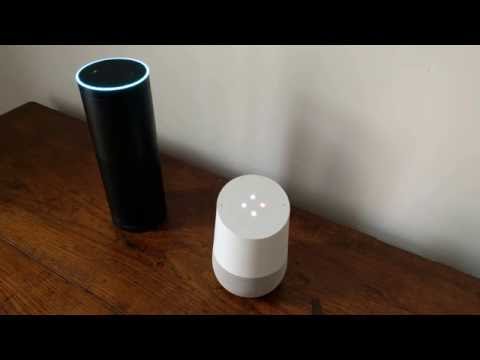 Amazon Echo & Google Home having a  conversation