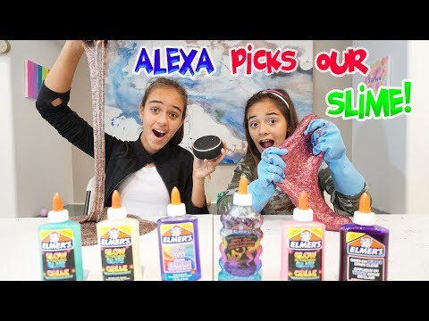 ALEXA Picks My Slime Ingredients Challenge!!!