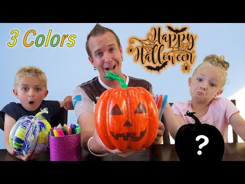 Alexa Chooses My Colors! 3 Marker Halloween Pumpkin Challenge!