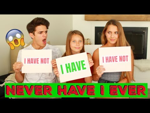 NEVER HAVE I EVER w/ Little Sister and Cousin! | Brent Rivera