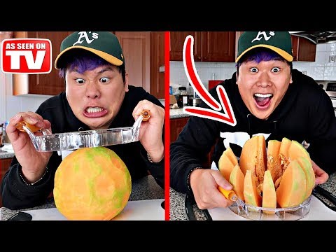 THIS INSTANTLY CUTS THROUGH ANYTHING!!!! (TESTING CRAZY KITCHEN GADGETS)